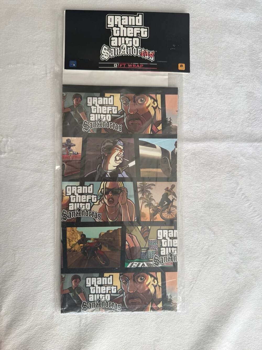 2004 Rockstar Games Grand Theft Auto: San Andreas Promotional Gift Wrap Sealed
